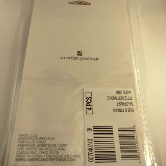 Dinosaur Skateboard Puffer Stickers 10 American Greetings Party Favor - Picture 5 of 5